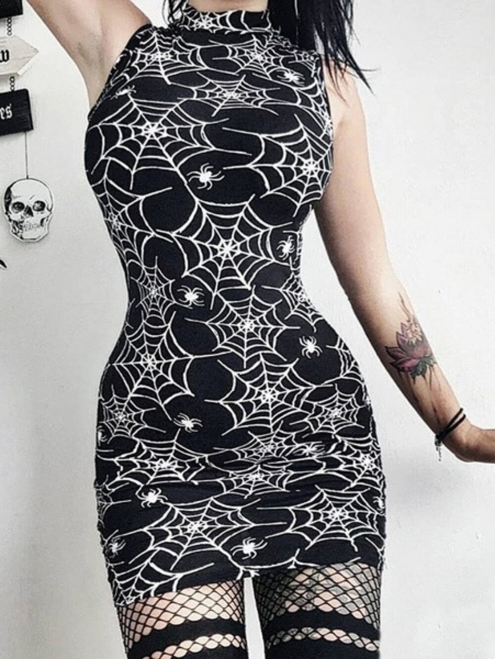 Gothic Spiderweb Dress